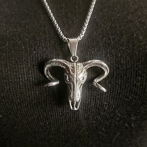 Ram skull necklace